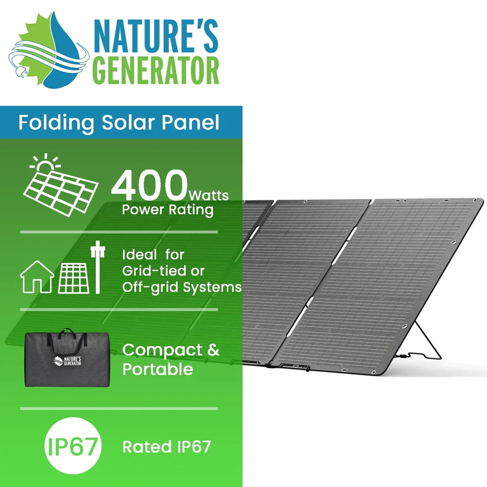 Nature’s Generator 400W Folding Solar Panel
