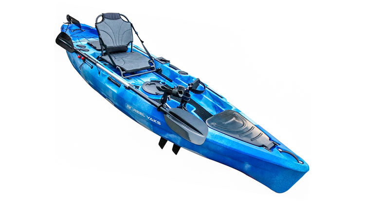 11' Rubicon Fin Pedal Drive Fishing Kayak | 501lbs capacity | oceans lakes rivers