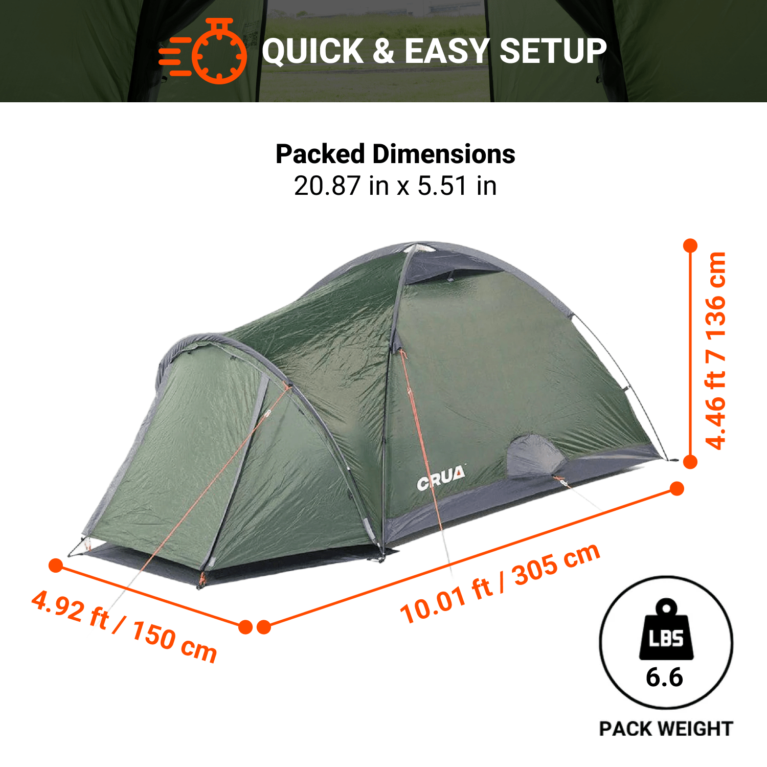DUO | 2 PERSON CAMPING, DOME TENT