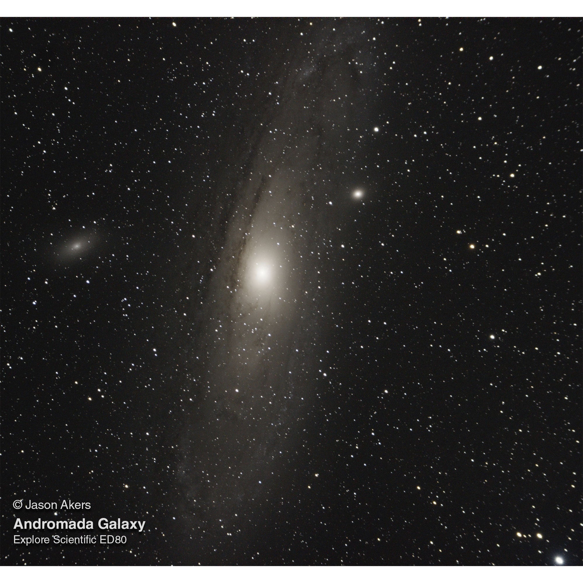 Explore Scientific ED80-FCD100 Series Air-Spaced Triplet Refractor Telescope and Hybrid 2N1 Finder Base- FCD100-0806-01