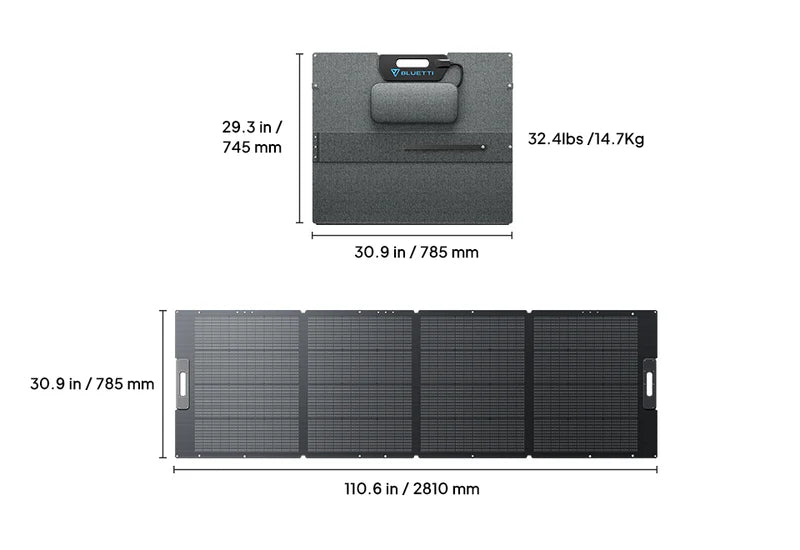 BLUETTI 350W Solar Panel | Foldable High-Efficiency Monocrystalline Solar Charger
